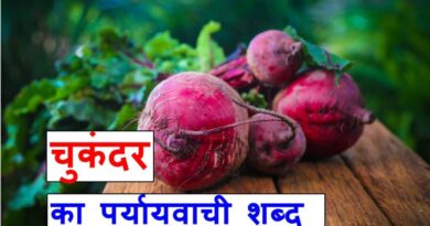 चुकंदर का पर्यायवाची शब्द या synonym of beetroot in Hindi