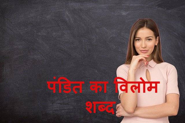 पंडित का विलोम शब्द